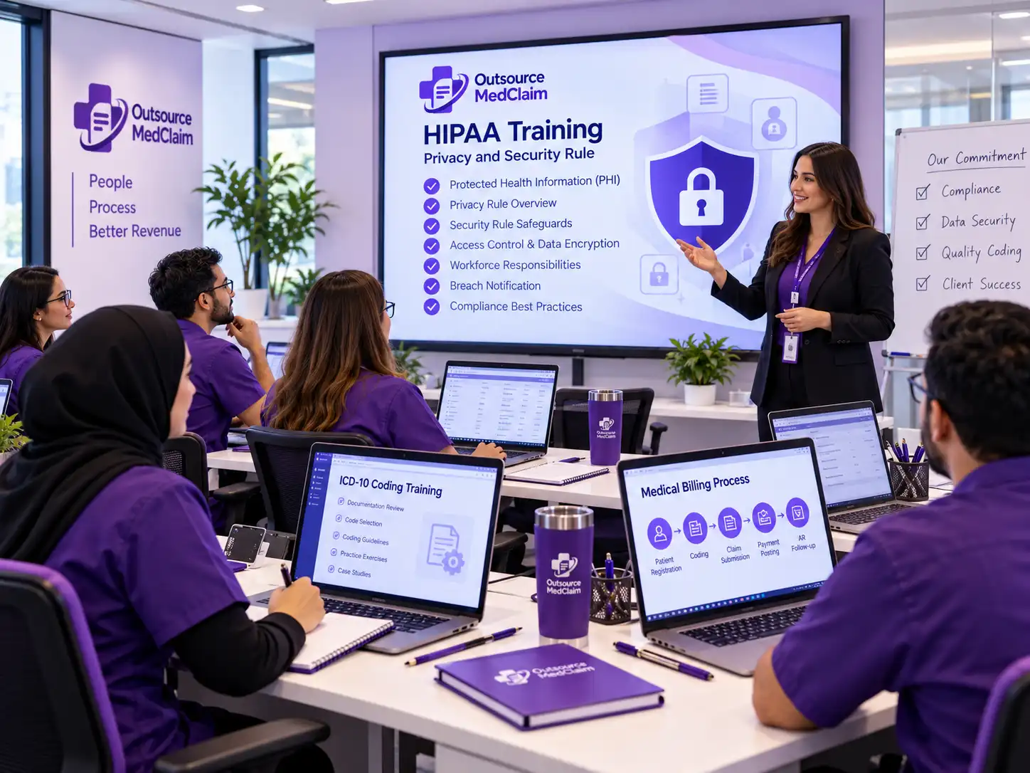 HIPAA training session for medical billing and VMA staff