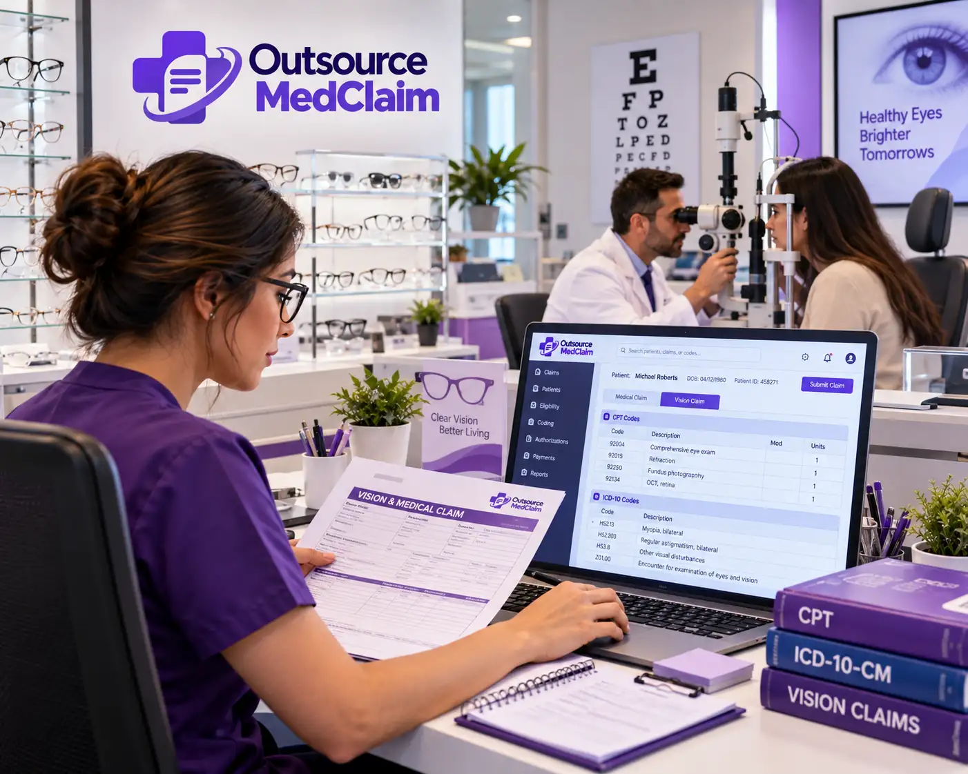 Outsource optometry billing services for eye care practices